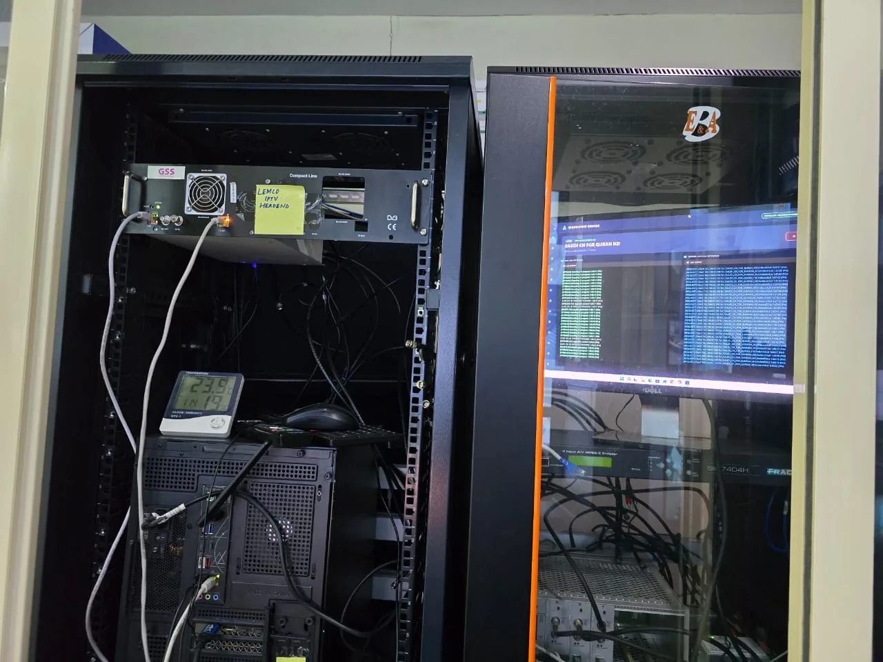 Jeddah hospitality delivery image of iPTV Headend and Middleware Rack Configuration - Raco Hotel Jeddah