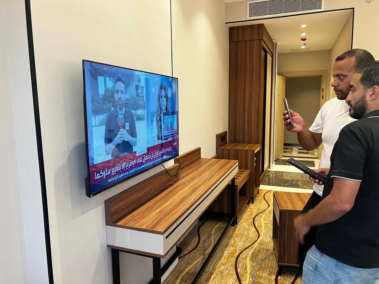 Jeddah hospitality delivery image of live TV System Testing in Guest Room - Al Meaqat Plaza Madinah