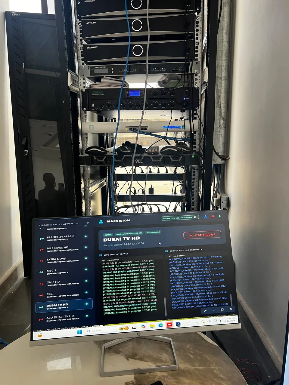 Jeddah hospitality delivery image of rack and IPTV Distribution System Configuration - Al Meaqat Plaza Madinah