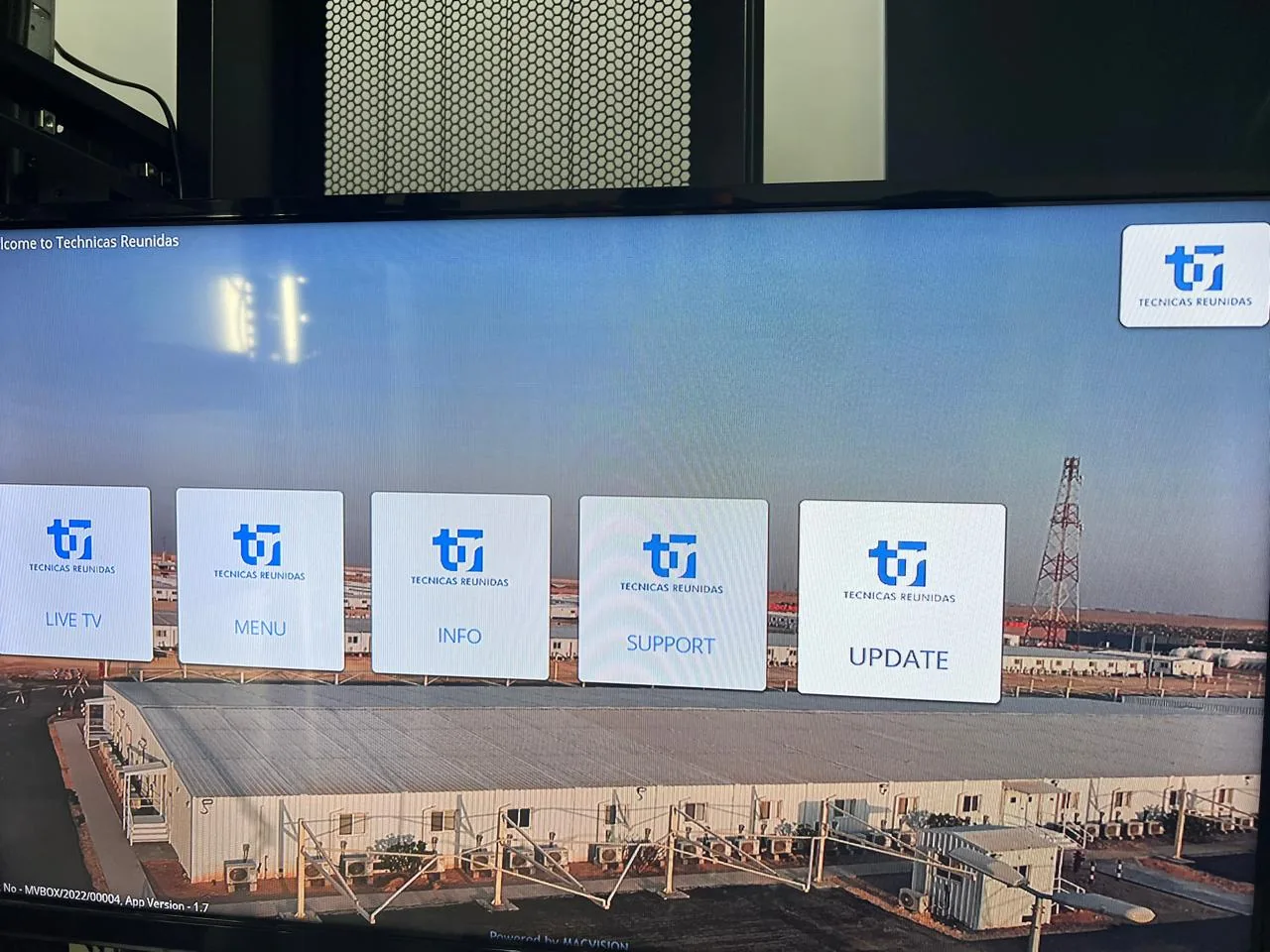 Jeddah hospitality delivery image of tecnicas Reunidas IPTV Welcome Interface - Tecnicas Reunidas Labour Camp